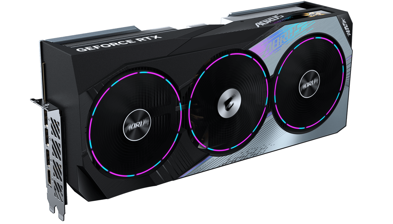 Tarjeta gráfica AORUS GeForce RTX 4080 con iluminación RGB